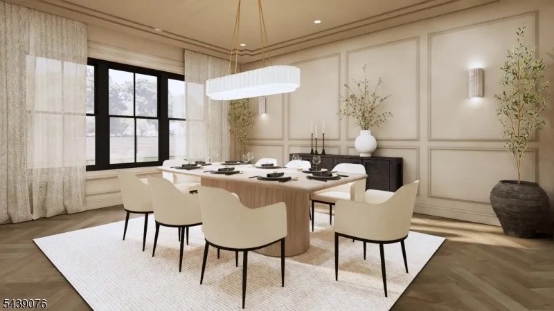 Rendering of the upper-level great room at 776 Commanche Lane with a fireplace and an elegant lounge layout